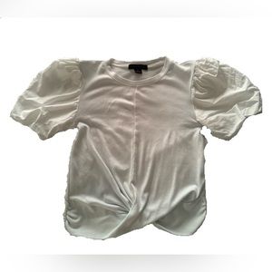 Sanctuary White Puff Sleeve Shirt in size S